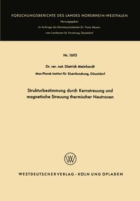 Produktbild: Strukturbestimmung durch Kernstreuung und magnetische Streuung thermischer Neutronen