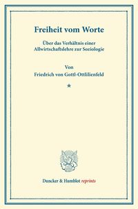 Produktbild: Freiheit vom Worte.