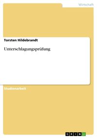 Produktbild: Unterschlagungspr&uuml;fung