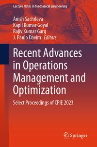Produktbild: Recent Advances in Operations Management and Optimization
