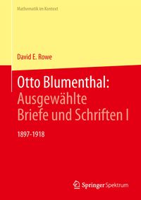 Produktbild: Otto Blumenthal: Ausgew&auml;hlte Briefe und Schriften I