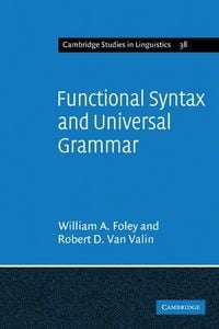 Produktbild: Functional Syntax and Universal Grammar