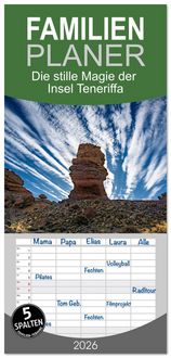 Produktbild: Familienplaner 2026 - Die stille Magie der Insel Teneriffa mit 5 Spalten (Wandkalender, 21 x 45 cm) CALVENDO