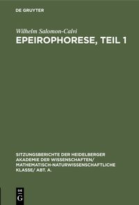 Produktbild: Epeirophorese, Teil 1
