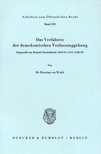Produktbild: Das Verfahren der demokratischen Verfassunggebung.