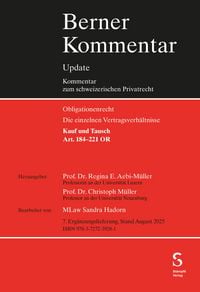 Produktbild: Kauf und Tausch, Art. 184&ndash;221 OR, 7. Erg&auml;nzungslieferung