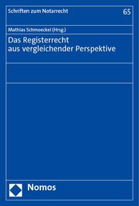 Produktbild: Das Registerrecht aus vergleichender Perspektive