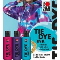 Produktbild: MARABU Batikfarben Tie Dye Ink, Trend himbeere, pflaume und karibik