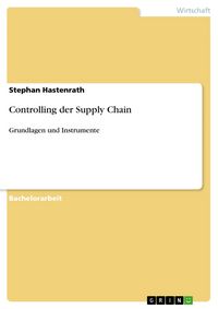 Produktbild: Controlling der Supply Chain