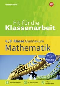 Produktbild: Fit f&uuml;r die Klassenarbeit - Gymnasium. Mathematik 8 / 9