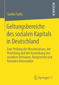 Produktbild: Geltungsbereiche des sozialen Kapitals in Deutschland
