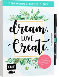 Bild vom Artikel Dein Handlettering-Block - Dream. Love. Create. Mit original Tombow ABT Dual Brush Pen vom Autor 