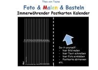 Produktbild: Foto & Malen & Basteln - Immerw&auml;hrender Postkarten Kalender - schwarz (kartonierte Ausgabe in Ringbindung)