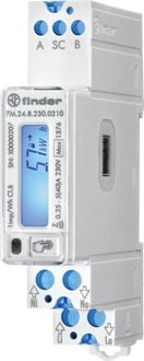 Produktbild: Finder 7M.24.8.230.0210 7M.24.8.230.0210 Zweirichtungs-Hutschienenz&auml;hler digital 40 A 1 St.