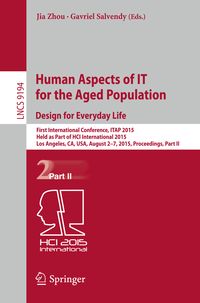 Produktbild: Human Aspects of IT for the Aged Population. Design for Everyday Life