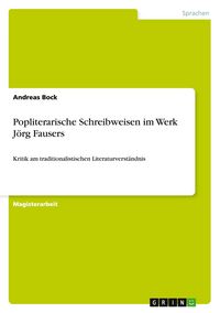 Produktbild: Popliterarische Schreibweisen im Werk J&ouml;rg Fausers