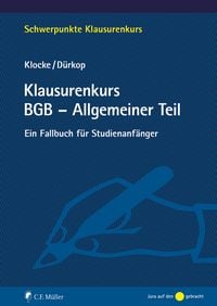 Bild vom Artikel Klausurenkurs BGB - Allgemeiner Teil vom Autor Daniel M. Klocke