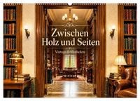 Produktbild: Zwischen Holz und Seiten - Vintage Bibliotheken (Wandkalender 2027 DIN A2 quer), CALVENDO Monatskalender