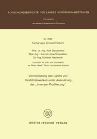 Produktbild: Verminderung des L&auml;rms von Strahltriebwerken unter Ausnutzung der &lsquo;inversen Profilierung&rsquo;