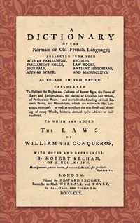Produktbild: A Dictionary of the Norman or Old French Language (1779)