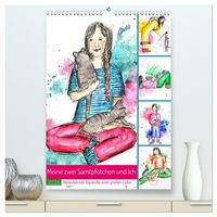 Produktbild: Meine zwei Samtpf&ouml;tchen und Ich - Bezaubernde Aquarelle einer gro&szlig;e Liebe (hochwertiger Premium Wandkalender 2026 DIN A2 hoch), Kunstdruck in Hochglanz