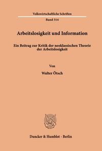 Produktbild: Arbeitslosigkeit und Information.