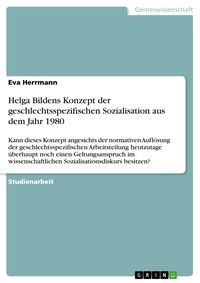 Produktbild: Helga Bildens Konzept der geschlechtsspezifischen Sozialisation aus dem Jahr 1980