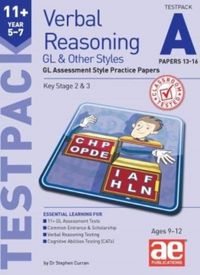Produktbild: 11+ Verbal Reasoning Year 5-7 GL & Other Styles Testpack A Papers 13-16