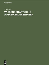 Produktbild: Wissenschaftliche Automobil-Wertung