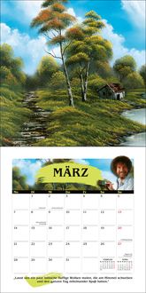 Bob Ross 2023 - Wandkalender zum Aufhängen