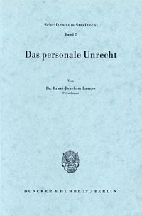 Produktbild: Das personale Unrecht.