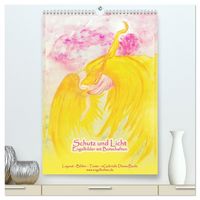 Produktbild: Schutz und Licht: Engelbilder mit Botschaften (hochwertiger Premium Wandkalender 2026 DIN A2 hoch), Kunstdruck in Hochglanz