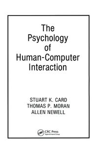 Produktbild: The Psychology of Human-Computer Interaction