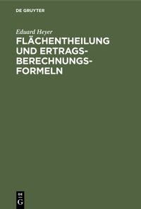 Produktbild: Fl&auml;chentheilung und Ertragsberechnungs-Formeln