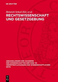 Produktbild: Rechtswissenschaft und Gesetzgebung