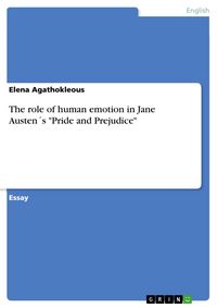 Produktbild: The role of human emotion in Jane Austen&acute;s "Pride and Prejudice"