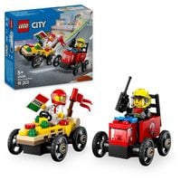 Produktbild: LEGO City Pizzalieferwagen vs. L&ouml;schauto - Seifenkisten Spielzeug 60458