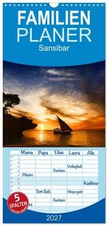 Produktbild: Familienplaner 2027 - Sansibar mit 5 Spalten (Wandkalender, 21 x 45 cm) CALVENDO