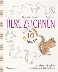 Produktbild: Tiere zeichnen in 10 Minuten. 50 Tiere schnell und naturgetreu gezeichnet