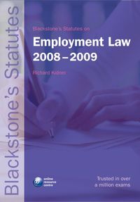 Produktbild: Blackstone's Statutes on Employment Law 2008-2009