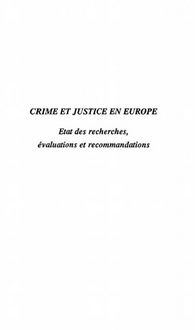 Produktbild: Crime et justice en Europe