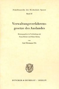 Produktbild: Verwaltungsverfahrensgesetze des Auslandes.