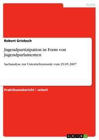 Produktbild: Jugendpartizipation in Form von Jugendparlamenten