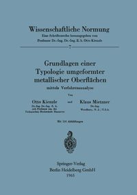 Produktbild: Grundlagen einer Typologie umgeformter metallischer Oberfl&auml;chen