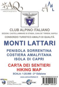 Produktbild: Monti Lattari. Penisola sorrentina. Costiera amalfitana. Isola di Capri. Carta dei sentieri scala 1:25000