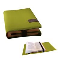 Produktbild: BookSKIN Buch Einband (Gr&ouml;&szlig;enverstellbar) in Lind-Gr&uuml;n mit Lesezeichen