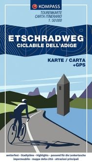 Produktbild: KOMPASS Fahrrad-Tourenkarte Etschradweg - Ciclabile dell'Adige 1:50.000