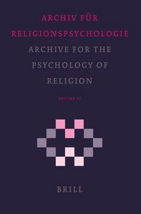 Produktbild: Archive for the Psychology of Religion / Archiv F&uuml;r Religionspsychologie, Volume 27 (2005)