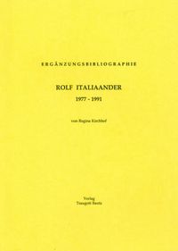 Bild vom Artikel Ergänzungsbibliographie Rolf Italiaander 1977-1991 vom Autor Regina Kirchhof