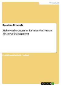 Produktbild: Zielvereinbarungen im Rahmen des Human Resource Management